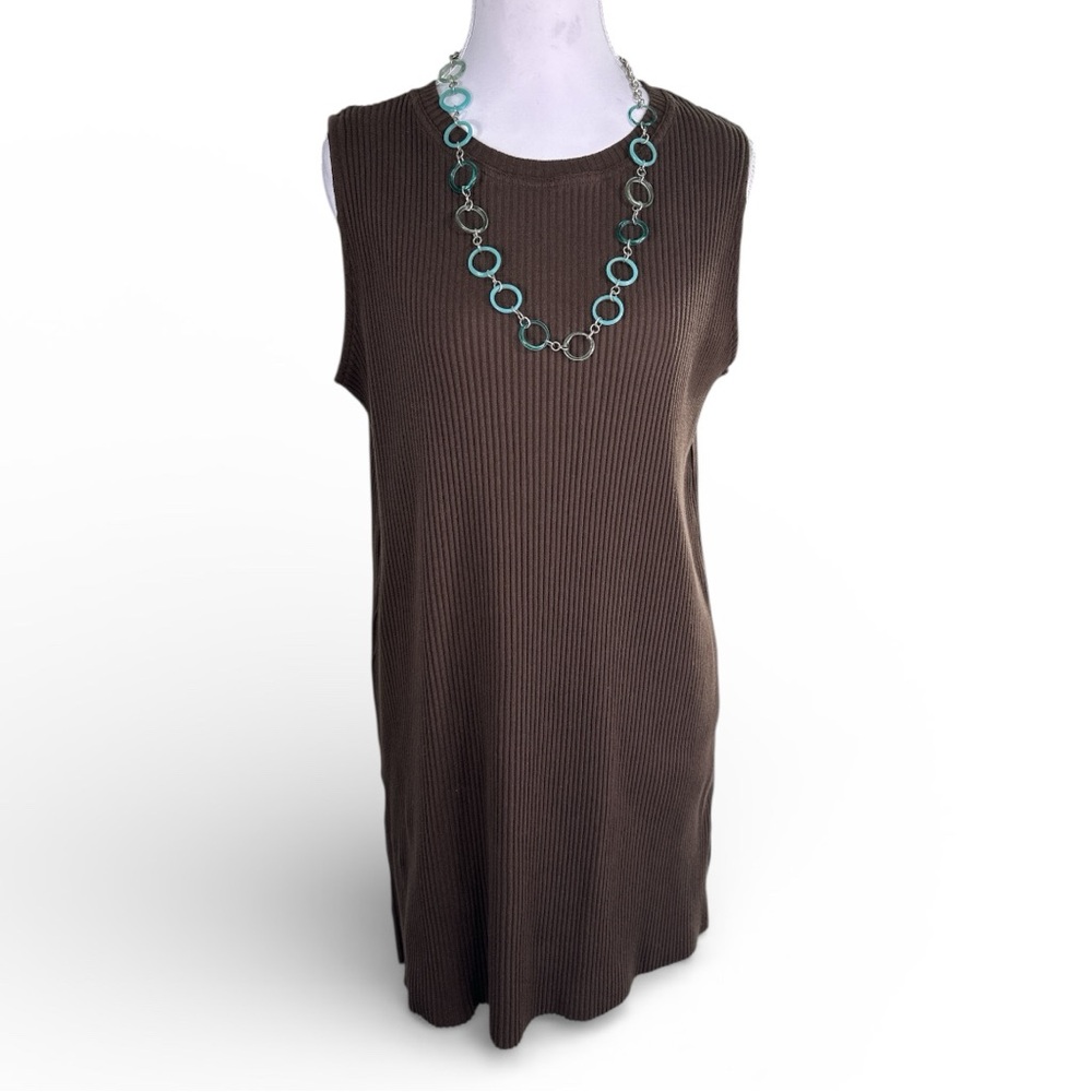 H&M Chocolate Brown Sleeveless Mini‎ Dress L